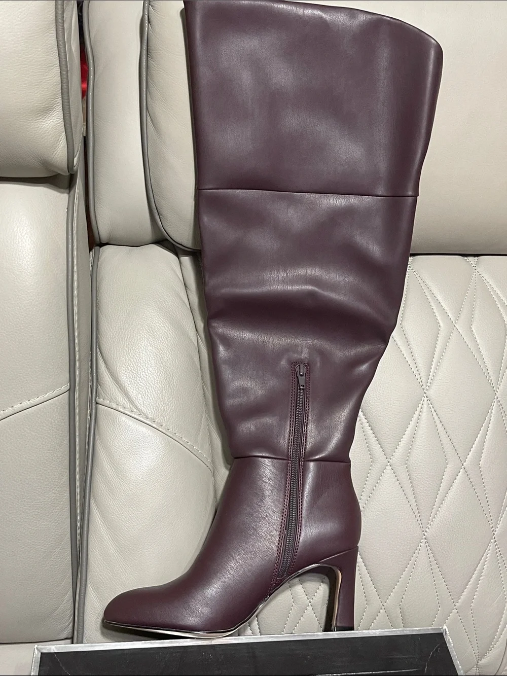 Madden Girl Over-The-Knee Boots in Plum